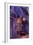 Vintage American Car Parked on Floodlit Street-Lee Frost-Framed Photographic Print