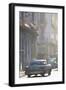 Vintage American Car Taxi on Avenue Colon During Morning Rush Hour Soon after Sunrise-Lee Frost-Framed Photographic Print