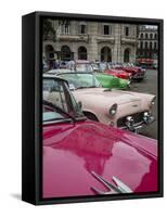 Vintage American Cars, Havana, Cuba, West Indies, Caribbean, Central America-Yadid Levy-Framed Stretched Canvas