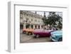 Vintage American Cars Parking Outside the Gran Teatro (Grand Theater), Havana, Cuba-Yadid Levy-Framed Photographic Print