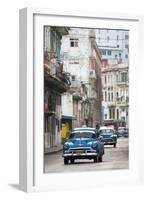 Vintage American Cars Used as Local Taxis-Lee Frost-Framed Photographic Print