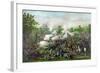 Vintage American Civil War Print of the Battle of Atlanta-Stocktrek Images-Framed Art Print