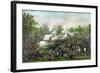 Vintage American Civil War Print of the Battle of Atlanta-Stocktrek Images-Framed Art Print