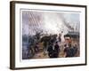 Vintage American Civil War Print of the Battle of Cherbourg-Stocktrek Images-Framed Photographic Print