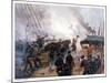 Vintage American Civil War Print of the Battle of Cherbourg-Stocktrek Images-Mounted Photographic Print