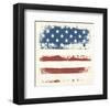 Vintage American Flag Detail-null-Framed Art Print