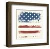 Vintage American Flag Detail-null-Framed Art Print