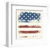 Vintage American Flag Detail-null-Framed Art Print