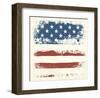 Vintage American Flag Detail-null-Framed Art Print