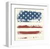 Vintage American Flag Detail-null-Framed Art Print