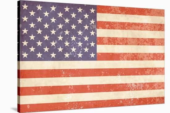 Vintage American Flag-Alisa Foytik-Stretched Canvas