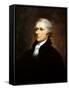 Vintage American History Painting of Founding Father Alexander Hamilton-Stocktrek Images-Framed Stretched Canvas