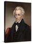 Vintage American History Painting of President Andrew Jackson-null-Stretched Canvas