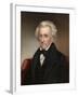 Vintage American History Painting of President Andrew Jackson-null-Framed Art Print