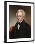 Vintage American History Painting of President Andrew Jackson-null-Framed Art Print