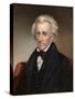 Vintage American History Painting of President Andrew Jackson-null-Stretched Canvas