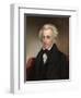 Vintage American History Painting of President Andrew Jackson-null-Framed Art Print