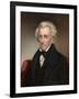 Vintage American History Painting of President Andrew Jackson-null-Framed Art Print