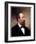Vintage American History Painting of President James Garfield-null-Framed Art Print