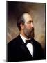 Vintage American History Painting of President James Garfield-null-Mounted Art Print