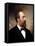 Vintage American History Painting of President James Garfield-null-Framed Stretched Canvas