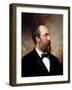 Vintage American History Painting of President James Garfield-null-Framed Art Print