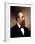 Vintage American History Painting of President James Garfield-null-Framed Art Print