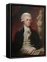 Vintage American History Painting of President Thomas Jefferson-null-Framed Stretched Canvas