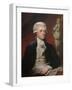 Vintage American History Painting of President Thomas Jefferson-null-Framed Art Print