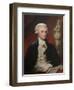 Vintage American History Painting of President Thomas Jefferson-null-Framed Art Print