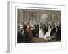 Vintage American History Print of Benjamin Franklin's Reception by the French Court-Stocktrek Images-Framed Photographic Print