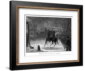 Vintage American History Print of General George Washington at the Battle of Trenton-Stocktrek Images-Framed Photographic Print