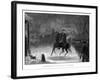 Vintage American History Print of General George Washington at the Battle of Trenton-Stocktrek Images-Framed Photographic Print