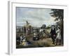 Vintage American History Print of George Washington on His Farm-Stocktrek Images-Framed Art Print