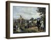 Vintage American History Print of George Washington on His Farm-Stocktrek Images-Framed Art Print