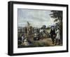 Vintage American History Print of George Washington on His Farm-Stocktrek Images-Framed Art Print