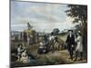 Vintage American History Print of George Washington on His Farm-Stocktrek Images-Mounted Art Print