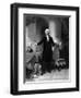 Vintage American History Print of President George Washington-null-Framed Art Print