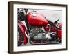Vintage American motorbike (detail)-Gasoline Images-Framed Art Print