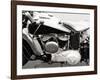 Vintage American V-Twin engine (detail)-Gasoline Images-Framed Art Print