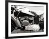 Vintage American V-Twin engine (detail)-Gasoline Images-Framed Art Print