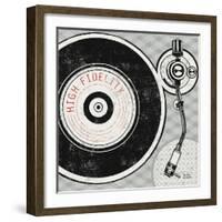 Vintage Analog Record Player-Michael Mullan-Framed Art Print