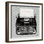 Vintage Analog Typewriter-Michael Mullan-Framed Art Print