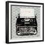 Vintage Analog Typewriter-Michael Mullan-Framed Art Print