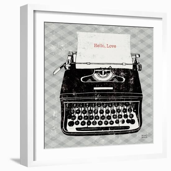 Vintage Analog Typewriter-Michael Mullan-Framed Art Print