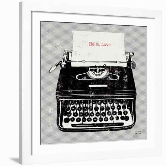 Vintage Analog Typewriter-Michael Mullan-Framed Art Print