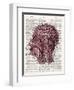 Vintage Anatomy Brain-Christopher James-Framed Art Print