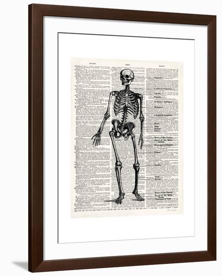 Vintage Anatomy Skeleton-Christopher James-Framed Premium Giclee Print