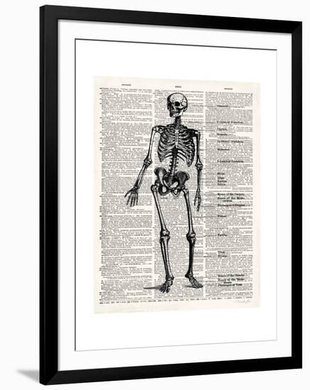 Vintage Anatomy Skeleton-Christopher James-Framed Premium Giclee Print