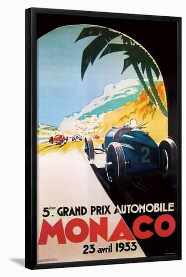 Vintage Apple Collection - Grandprix Automobile Monaco 1933-Trends International-Framed Poster